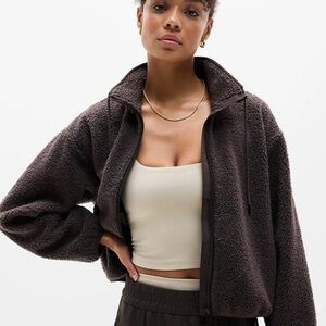 Athleta Dark Brown Teddy Jacket